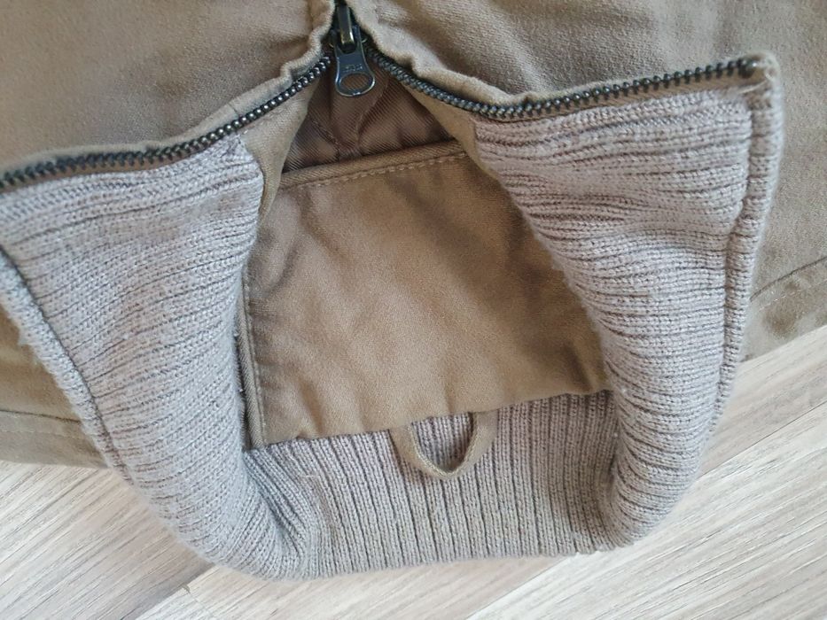 Kurtka zimowa zamszowa ciepła cedarwood L