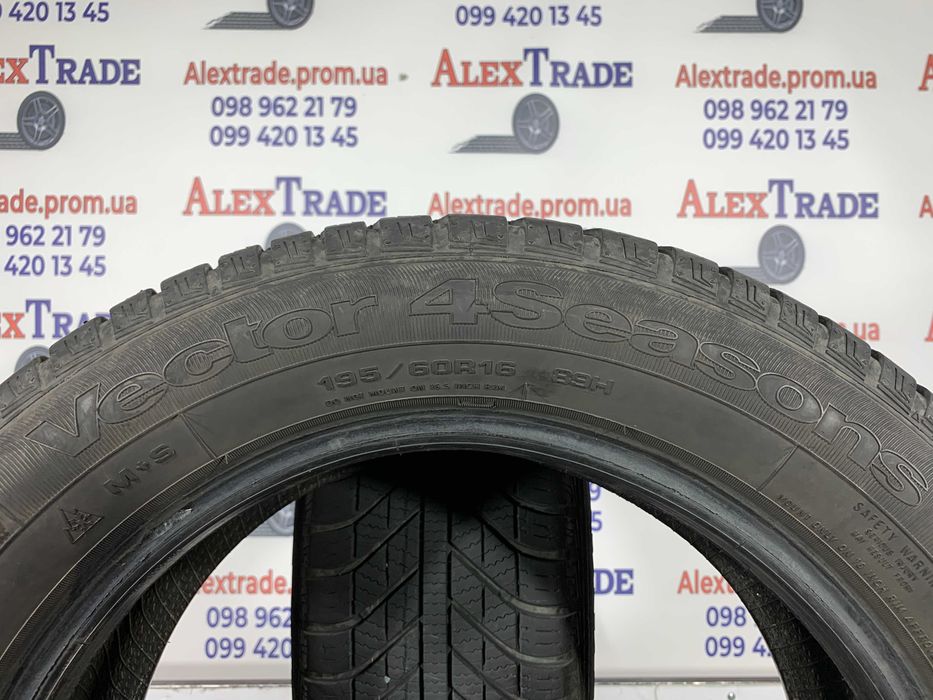 2 шт. 195/60 R16 Goodyear Vector 4Seasons шини бу