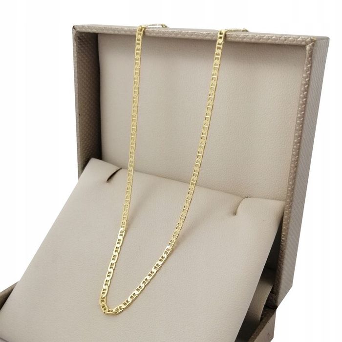 Męski Złoty Łańcuszek Srebro 925/585 Biżuteria Dla Faceta Mężczyzny Pr