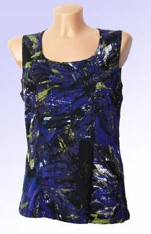 Wielokolorowa bluzeczka na szerokich ramiączkach