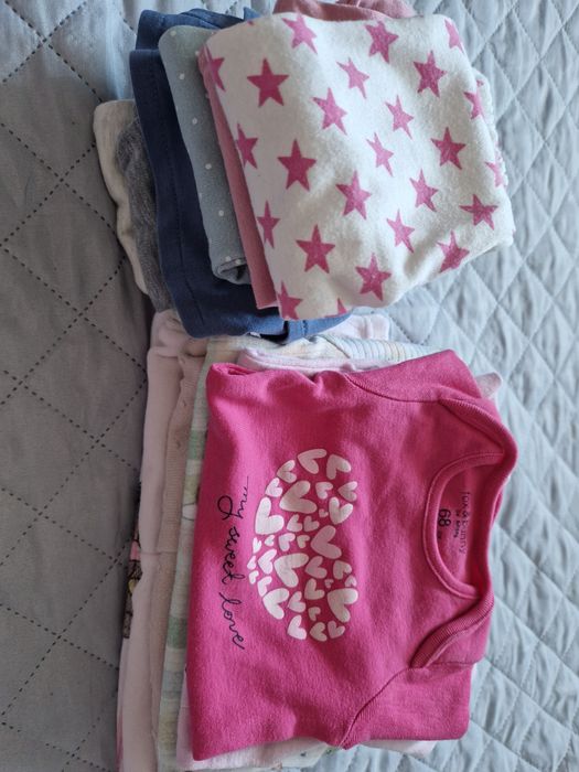 Paka ubranek dla dziewczynki 68cm jesienno-zimowe