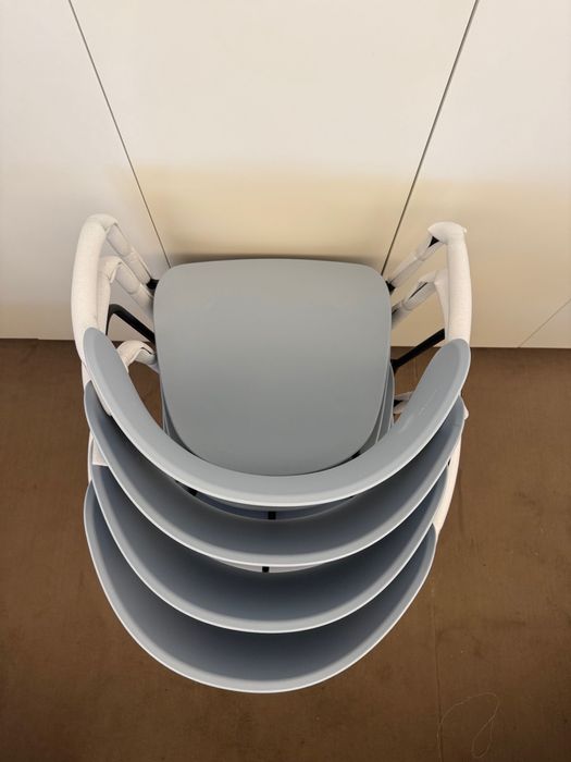 NUNCA USADAS - cadeiras de braços azuis