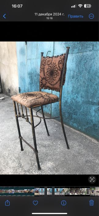 Продам барные стулья  кованные лофт  1900 стулья для кафе  900