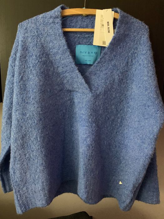 Diverse sweter damski niebieski L / wełna 15