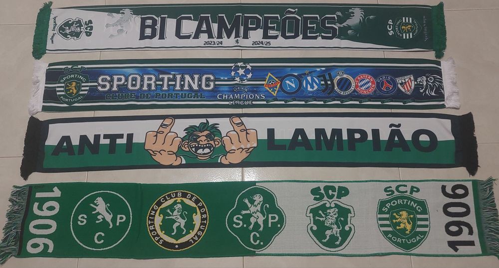 4 Echarpes do Sporting clube de Portugal