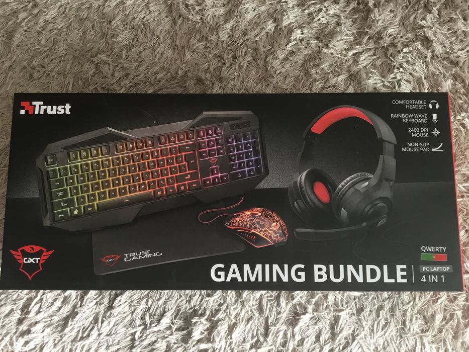 Kit Gaming Trust 4 em 1, NOVO