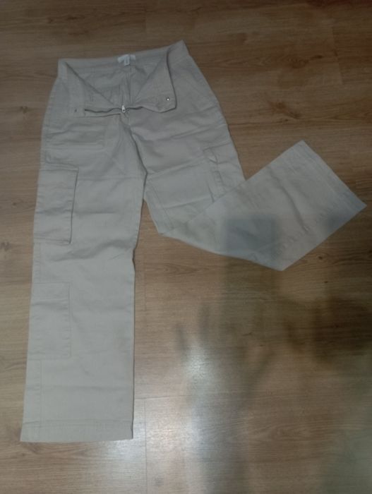 Spodnie damskie beżowe