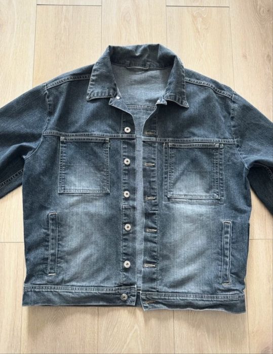 Kurtka katana jeansowa przejsiowa meska vintage oversize r.XL