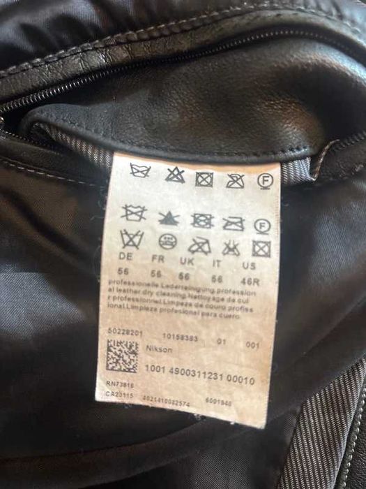 Klasyczna kurtka skórzana biker Hugo Boss r. XXL 56