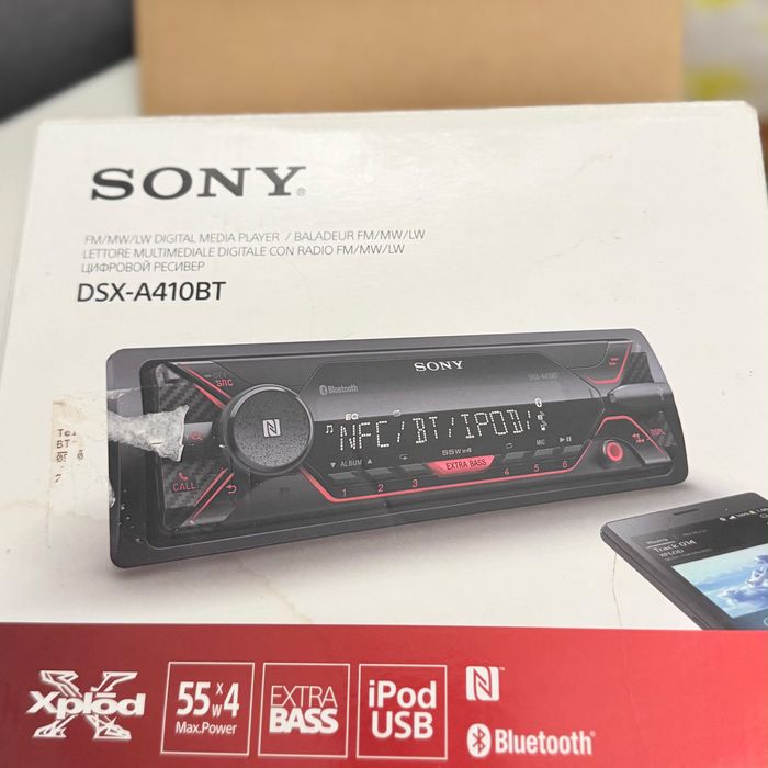 Autorrádio Sony DSX-A410BT (Bluetooth / USB / AUX / NFC)