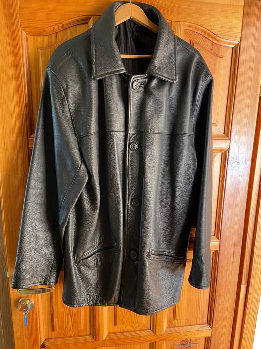 kurtka skórzana kolor czarny