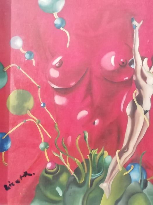 Obraz Socrealizm sygn. R. Lizut  płótno olej wym. 60x40 cm. Zamienię