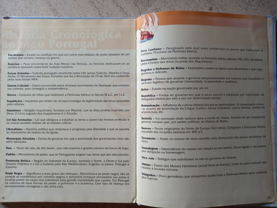 História Cronológica do meu Portugal + Primeira História de Portugal