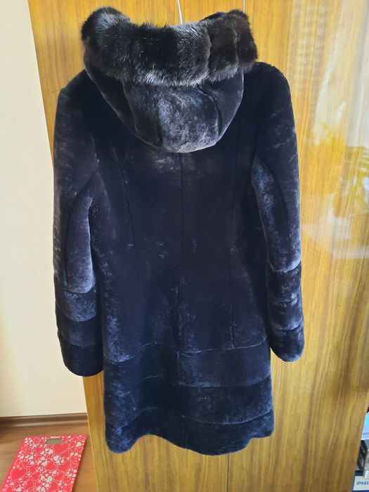 Шуба мутон+норка 46-48