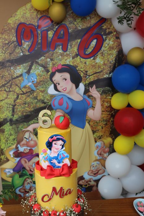 Branca de neve painel em lona 2m altura usado uma vez