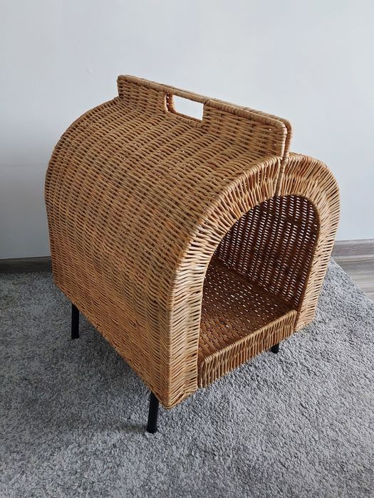 IKEA domek dla kota na nóżkach UTSÅDD rattan ODBIÓR OSOBISTY