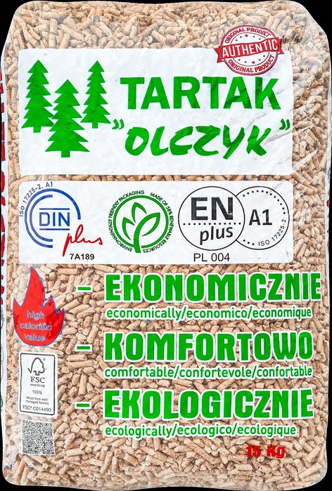 Pellet Olczyk A1 EN+ DIN+ Autoryzowany dystrybutor