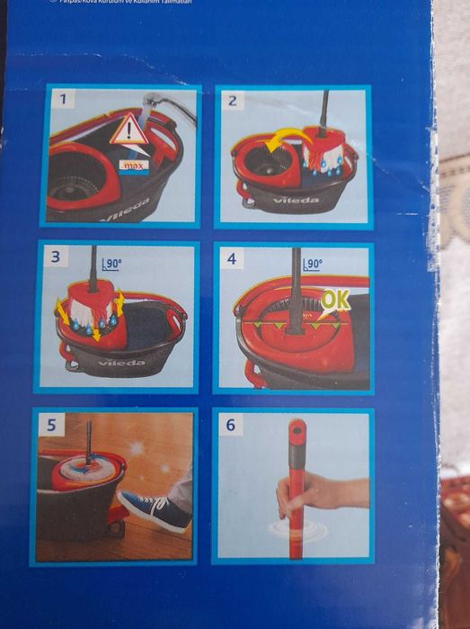 MOP okrągły, turbo z wiaderkiem + zapasowy wkład | Vileda