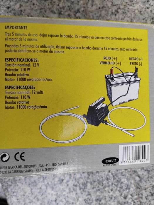 Bomba para mudança de óleo