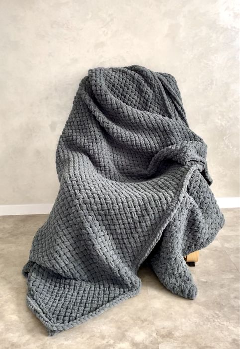 Вʼязаний плед ручної роботи 220/240