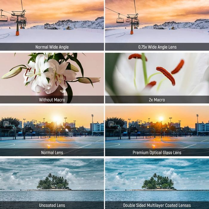 NEEWER LS-60 широкоугольный и макрообъектив с зажимом и переходником