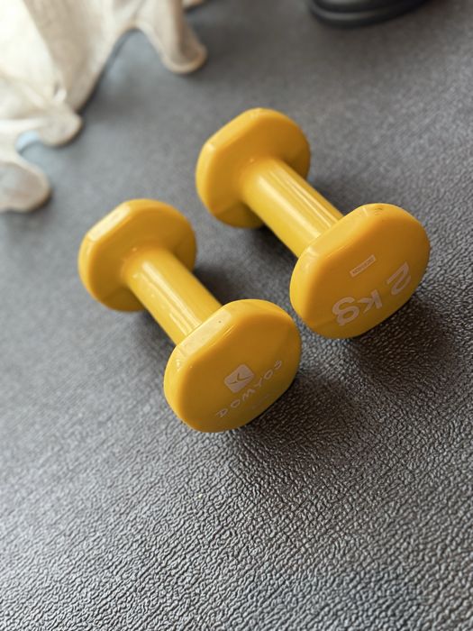2 halteres de 2kg cada um