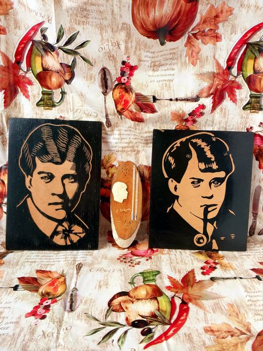 Собрание сочинений Сергея Есенина 11 шт. 3 Плакеты «Берёза» и резьба