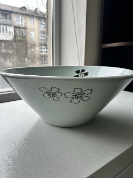 Декоративний керамічний умивальник YOKOZUNA з ручним розписом 17*41см