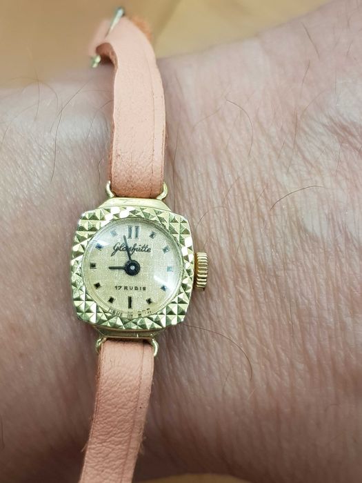 *GUB *Glashütte* koktajlowy damski zegarek biżuteryjny