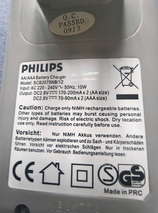 Ładowarka do akumulatorków, baterii Philips