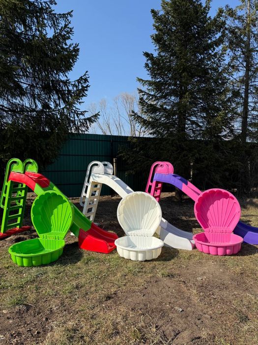 Дитячий будинок гірка пісочниця Детская песочница горка качеля Долоні