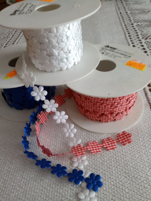 Taśmy -stokrotki-3 kolory