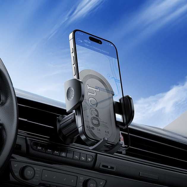 Держатель для телефона в машину в воздуховод HOCO H53 Черный