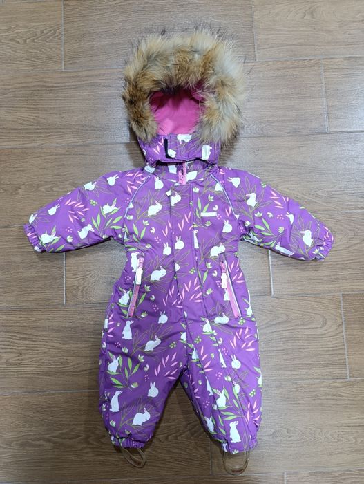 Зимний теплый комбинезон jie.relmo для девочки 74 размер
