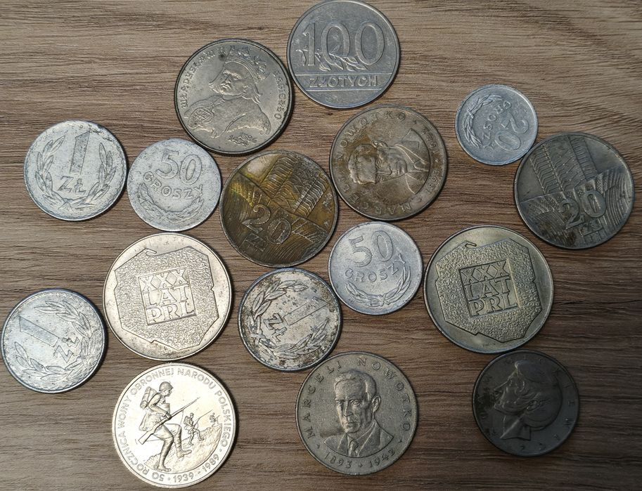 Monety XXX lat PRL mapka srebro