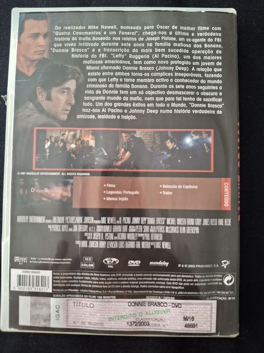 DVD Donnie Brasco.*