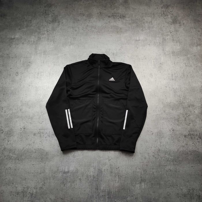 MĘSKA Bluza Rozpinana Czarna Clima Aero PREMIUM Sportowa Adidas Logo