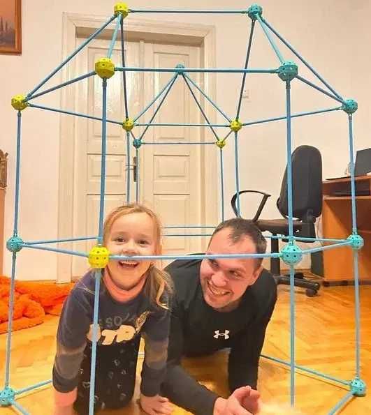 Подарунок Дитячий ігровий 3D конструктор Намет Халабуда  (85 деталей)