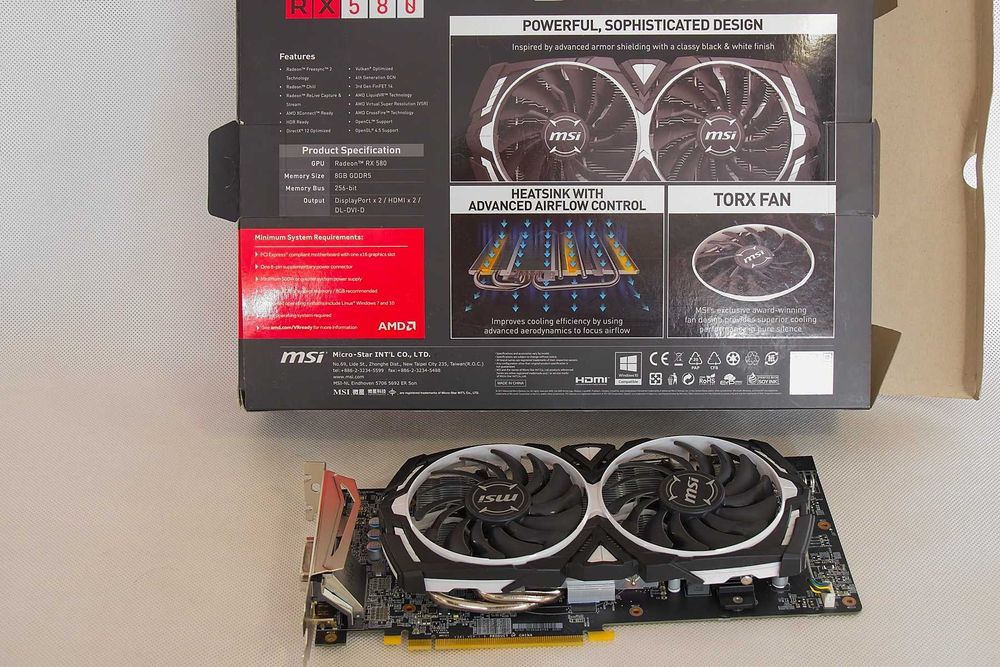 Karta graficzna MSI RADEON ARMOR RX580 8 GB