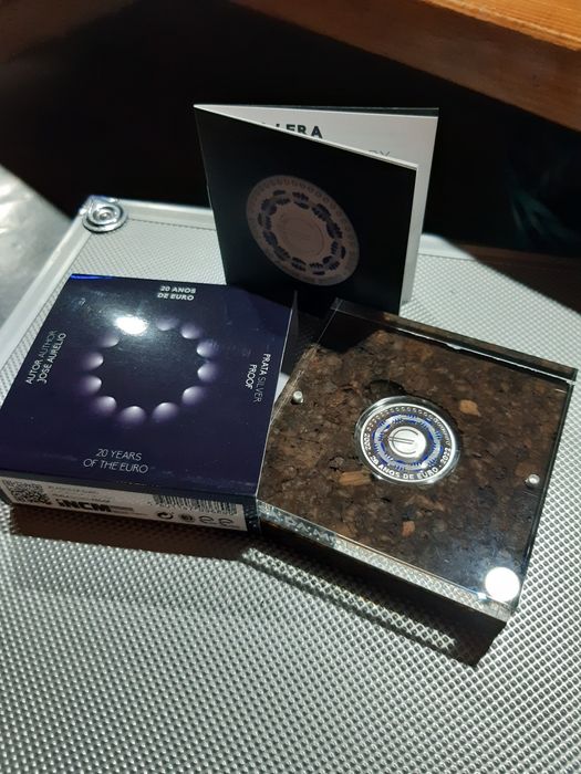 Prata proof 5€ 20 anos do euro