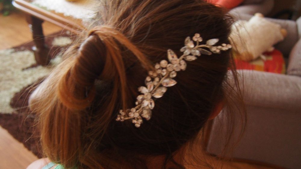 Diadem ślubny grzebyk NOWY