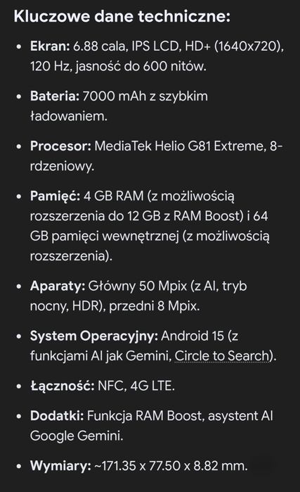 NOWY SMARTFON Motorola g 06 Power