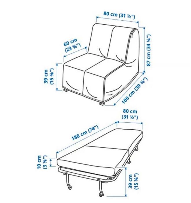 Sofá cama IKEA | Lyckele Murbo