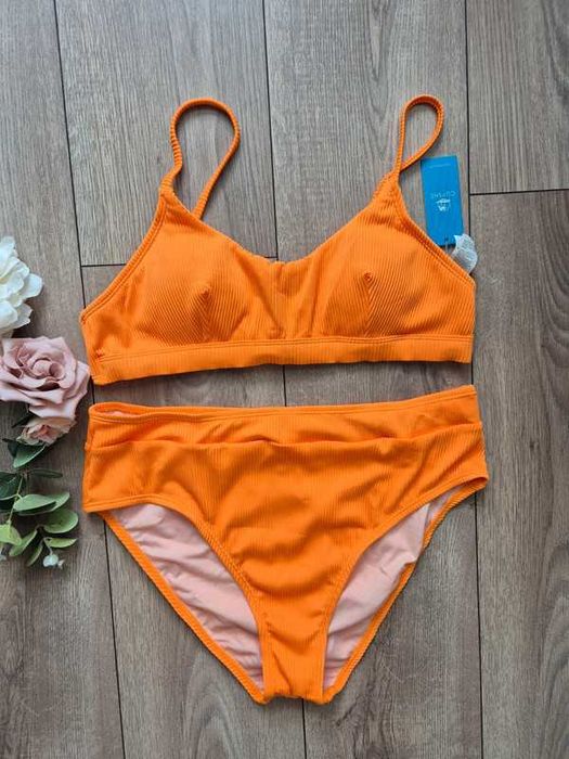 Strój kąpielowy cupshe dwuczęściowy pomarańczowy L 40