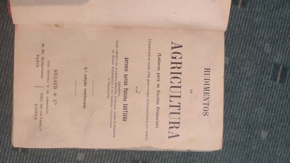 Rudimentos de Agricultura - António Xavier Pereira Coutinho