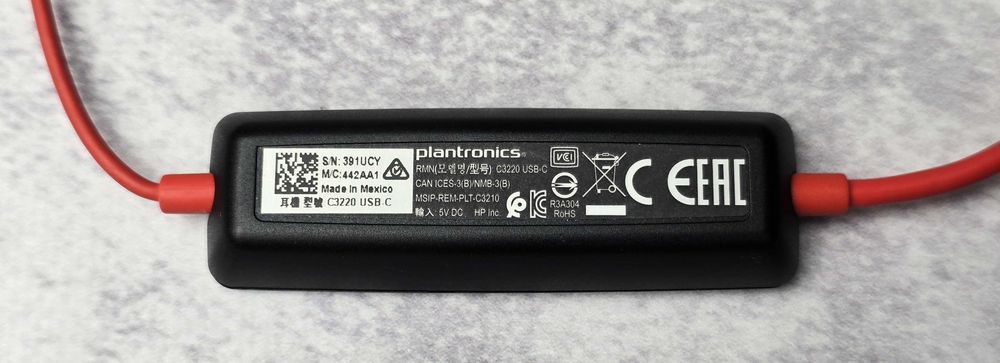 Гарнітура дротова Poly (Plantronics) Blackwire C3220 (Type-C) Stereo
