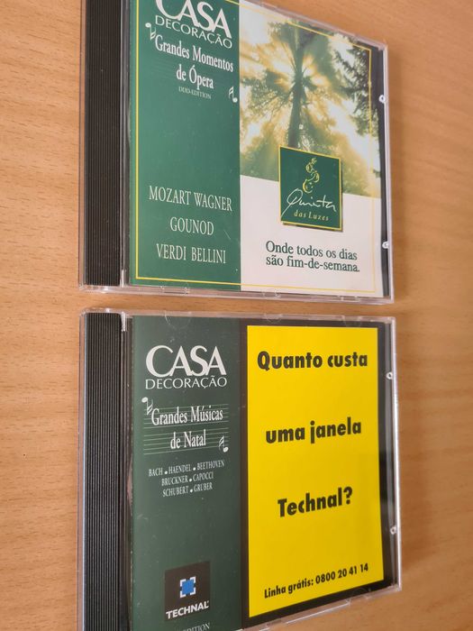 2 CDs audio com música de Mozart, Wagner, Gounod, Verdi, Bellini, etc.