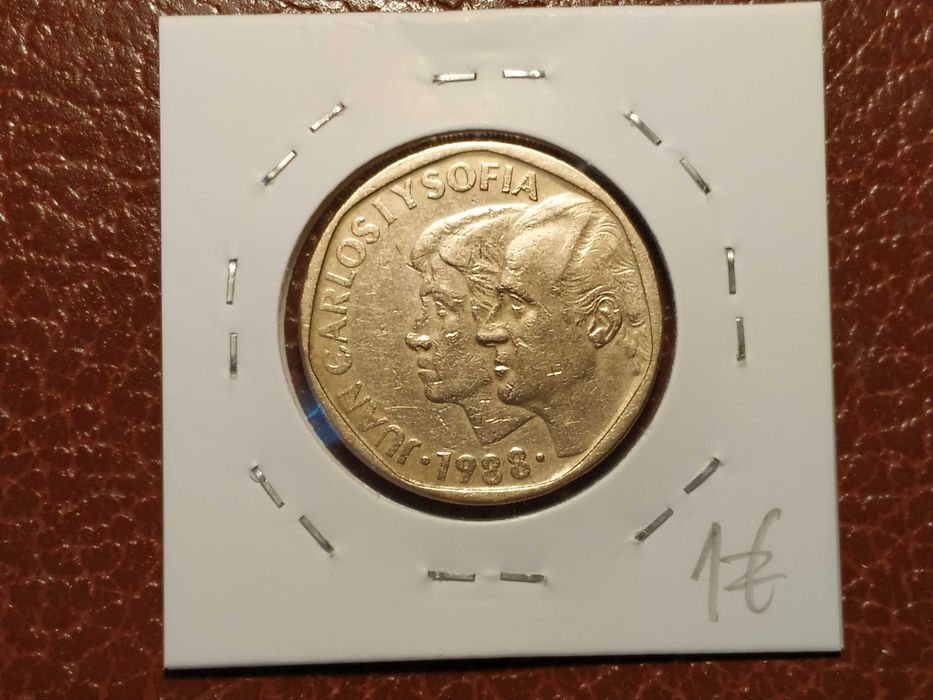 Espanha - moeda de 500 pesetas de 1988