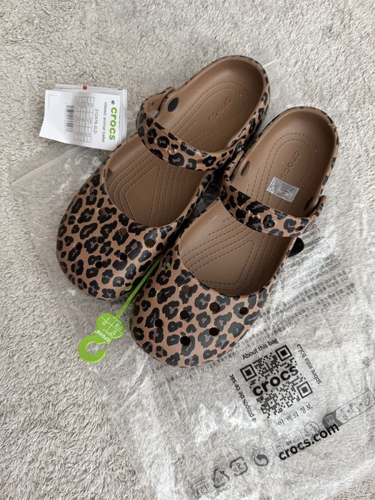 Жіночі балетки Crocs classic animal ballet W7 24,0 см 37-38 леопардові