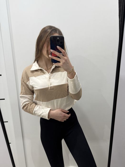 Bluzka biało beżowa primark